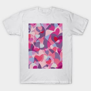 Multicolor Pastel Heart Confetti T-Shirt